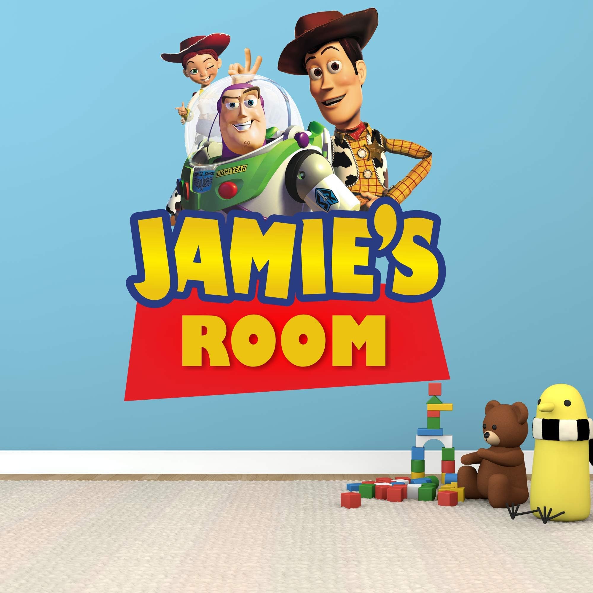 Personalised Home Decor Toy Story Logo Mural Vinyl Removable Wall Sticker (900mm x 900mm)