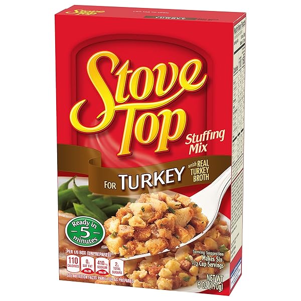 STOVE TOP STUFFING MIX FOR TURKEY, 6 OZ BOX