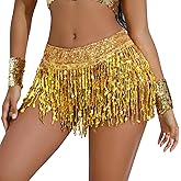 Women's Sequins Tassel Skirts Shorts Glitter Fringe Booty Festival Bottoms Rave Dance Shorts