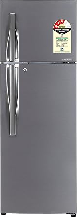 LG 284 L 3 Star Frost Free Double Door Refrigerator(GL-T302RDSU.ADSZEBN, Dazzle Steel, Inverter Compressor)