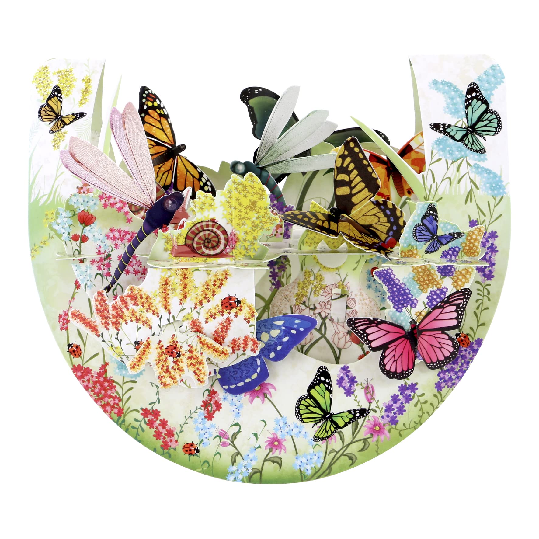 SANTORO Popnrock, 3D Pop Up Greeting Card - Butterfly Garden - For Her, For Mum, Birthday, Mothers Day