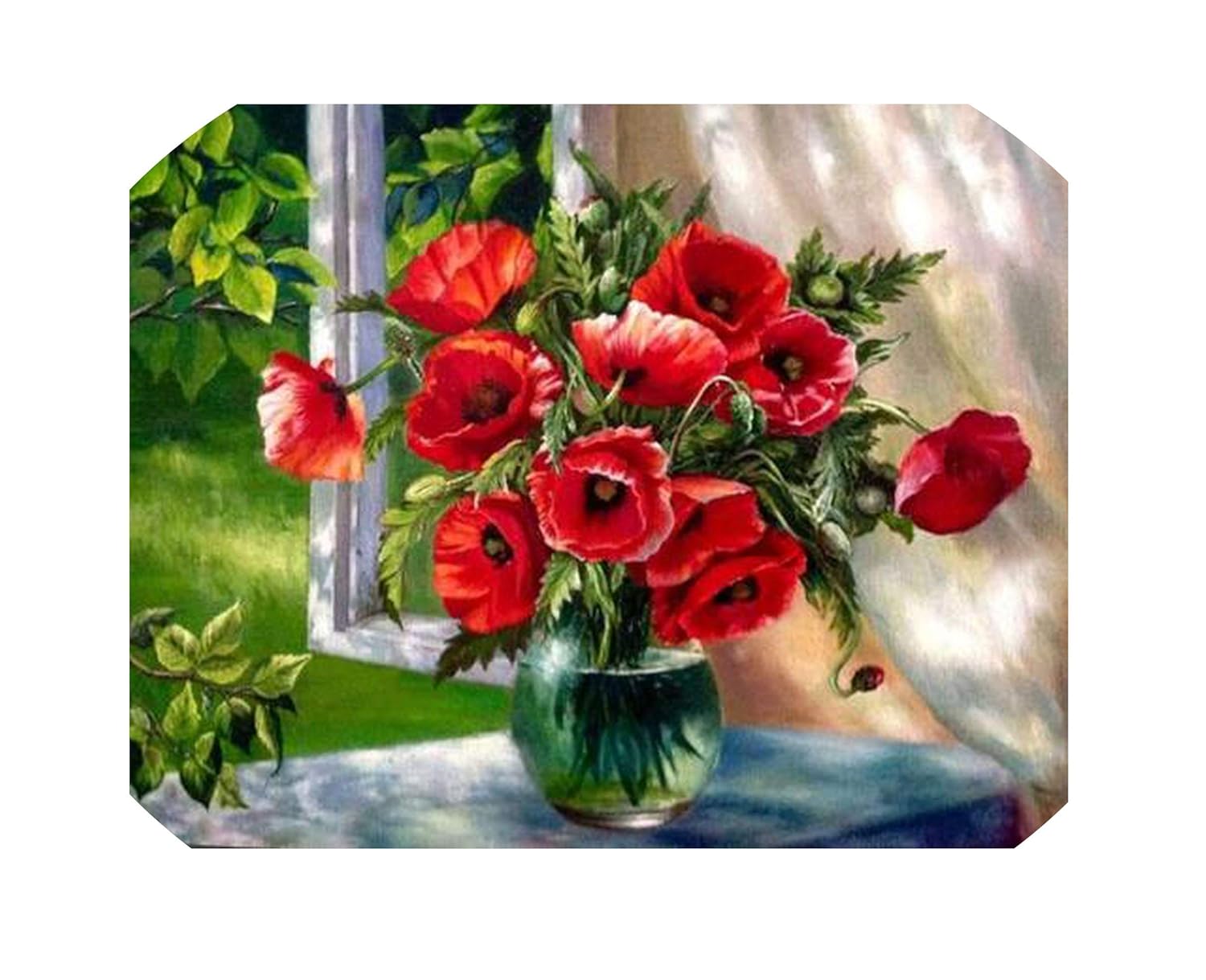 Craft Kits Rfged Flowers Still Life Vase Diy Painting By Numbers