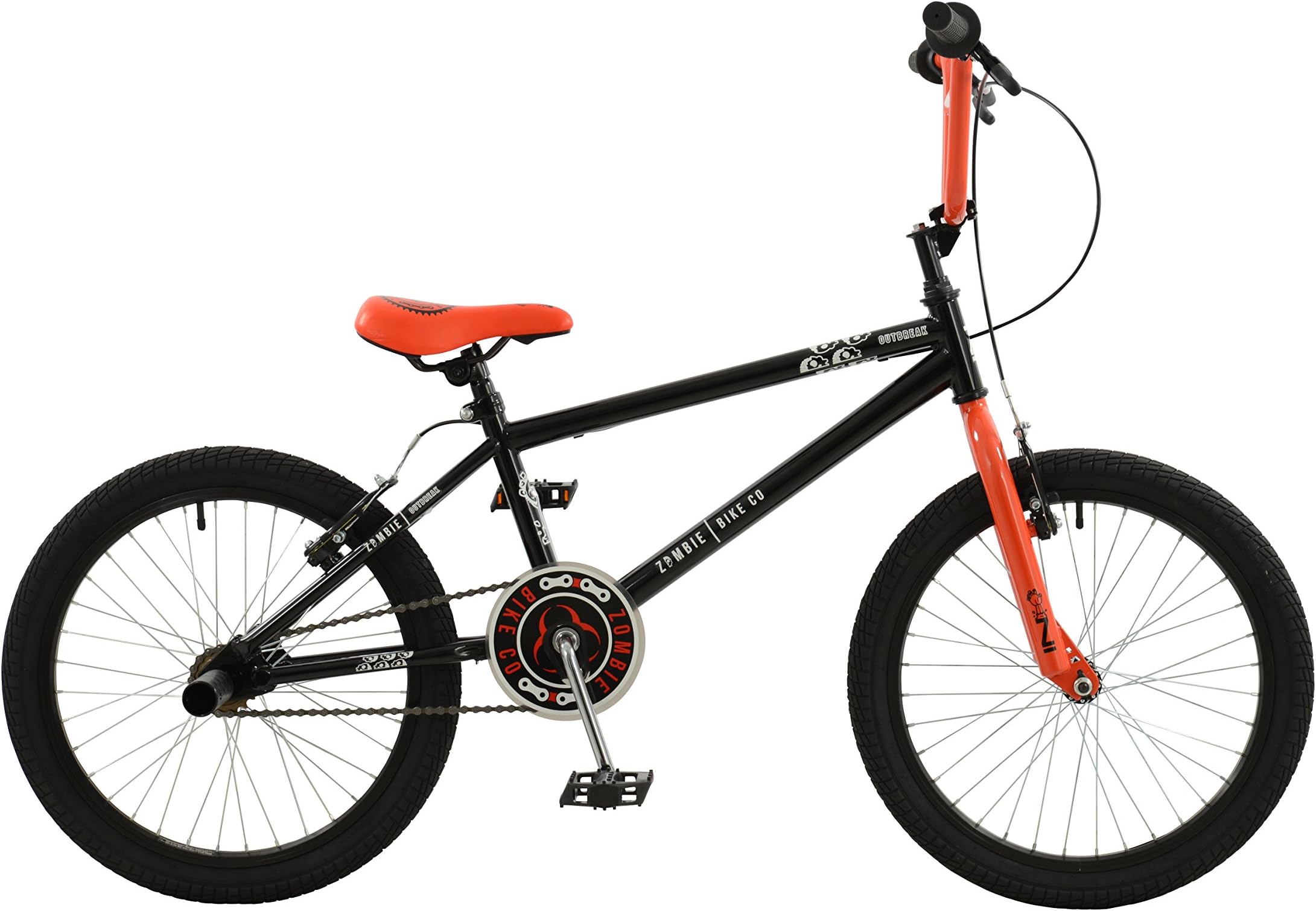 Zombie Boy Outbreak Bike, Black/Orange, Size 20