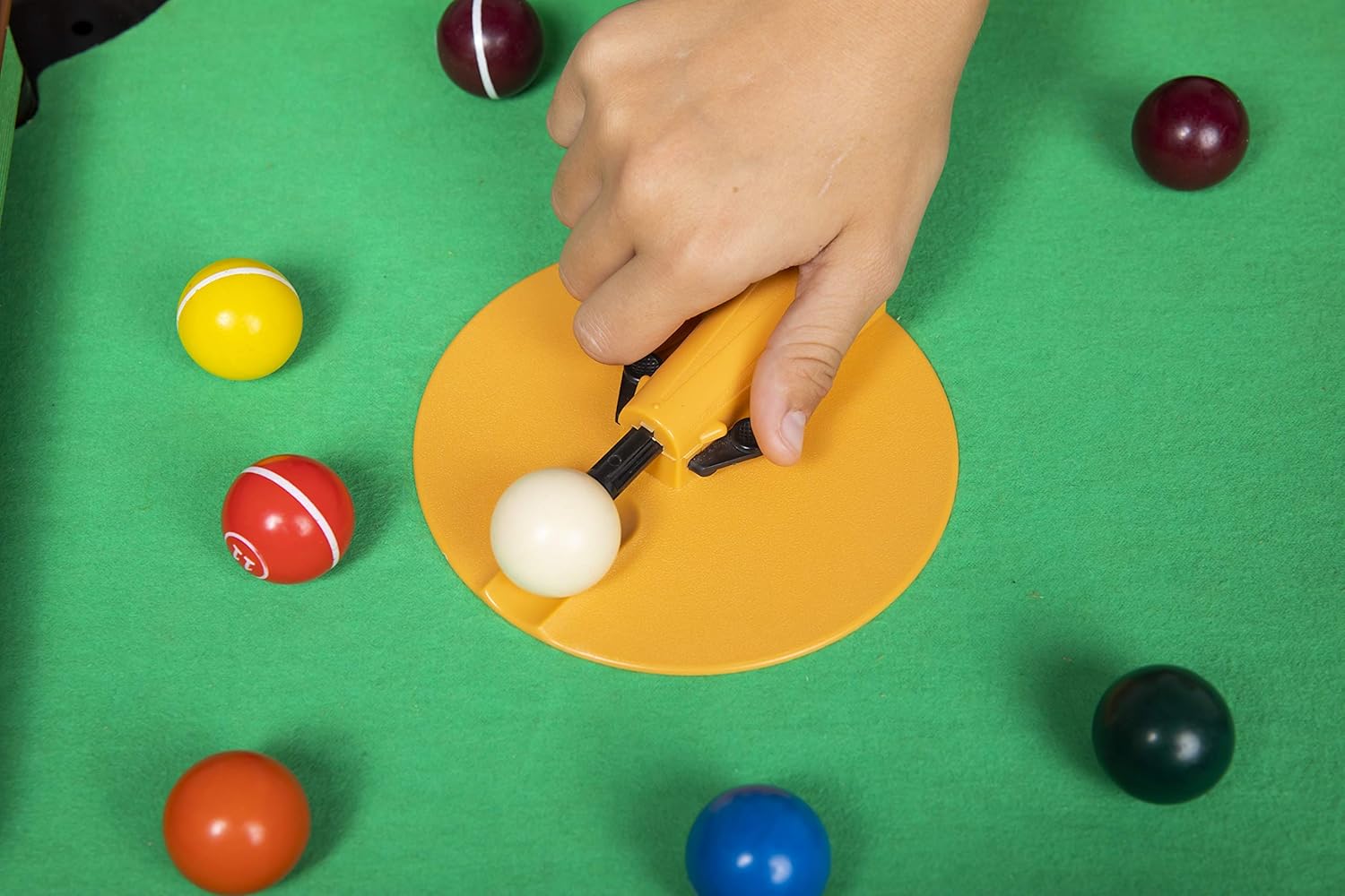 Big Time Pivot Pool Tabletop Portable Billiards Game with 16 Balls, Rotating Pivot Shooter, Triangle Rack, Family Game!: Toys & Games