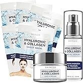 Skin 2.0 Hyaluronic Acid & Collagen Hydration Bundle – Dermatologist Tested, Anti Aging, Korean Skin Care – Hydrates, Plumps, Firms, Smooths Lines, Supports Elasticity– Vegan, Clean Beauty – Set of 3