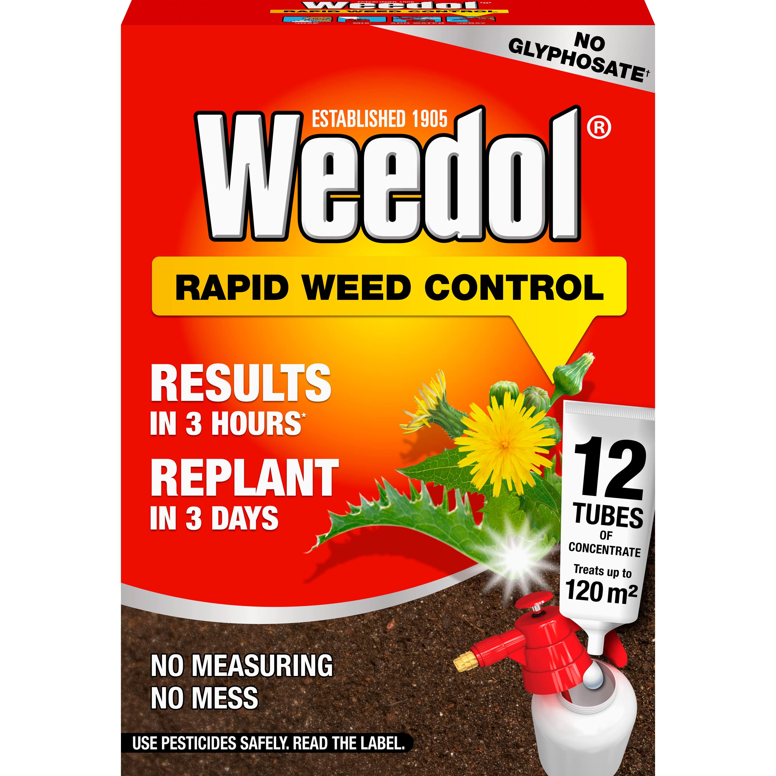 Weedol Rapid Concentrate Tubes, 12 Pack