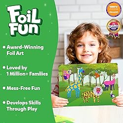 Skillmatics Foil Fun - Animals, No Mess Art for