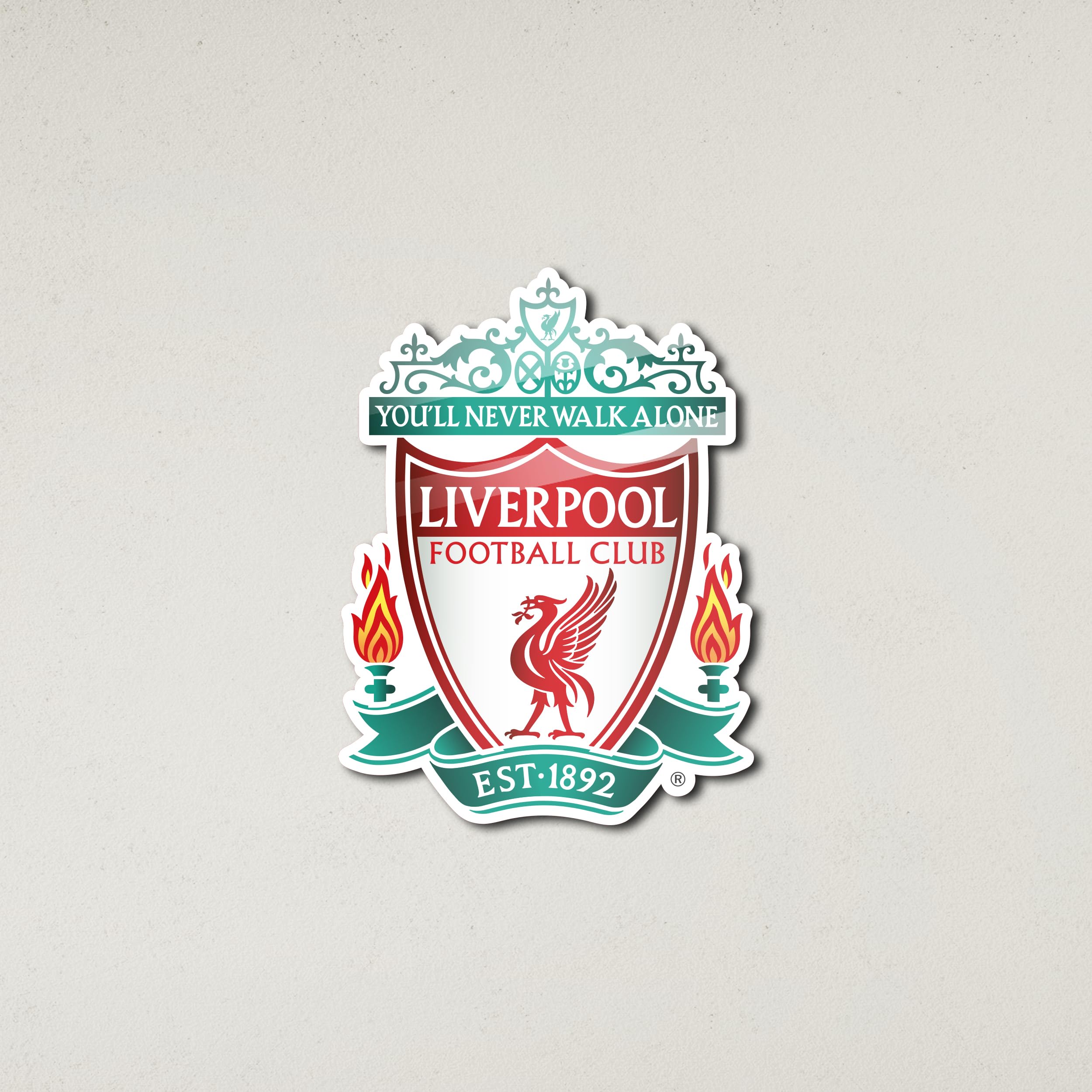 Licensed Décor officially licensed Liverpool FC Plaque (33.5x39.5cm) 4mm Acrylic Glass, Red