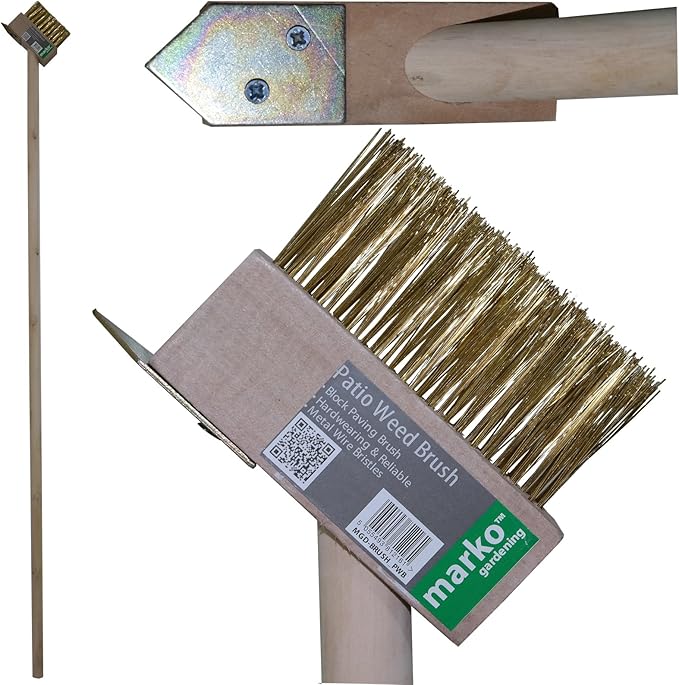 2 in 1 Wire Patio Weed Brush Block Paving Garden Weeding Scraper with Hook/Spike Amazon.co.uk