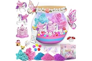 CS COSDDI Unicorns Gifts for Girls - Unicorn Terrarium Crafts Kit for Kids, Craft Kits for Kids Age 4-12 Unicorn Toys Girls Birthday Presents, Make Your Own Night Light for Kids