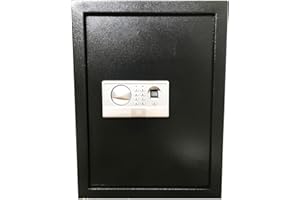 INTOTAL Digital Electronic Flat Recessed Wall Hidden Safe Security Box Jewelry Gun Cash (Biometric Fingerprint Black)