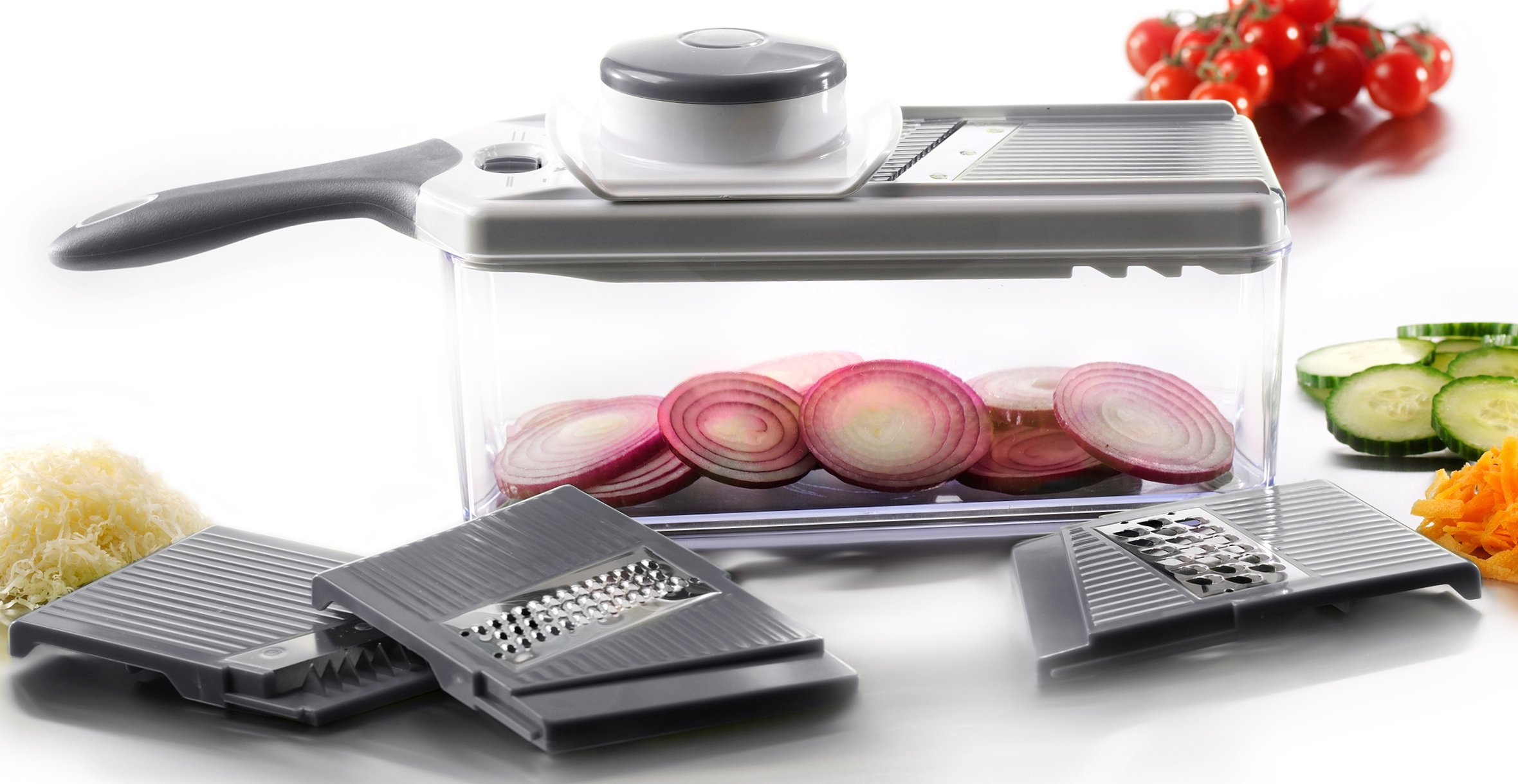 Adjustable Mandoline Slicer Set, 4 Interchangeable Stainless Steel eBay