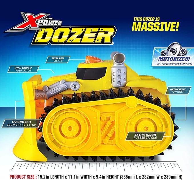 bulldozer toy that pushes 200 pounds