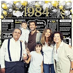 Back in 1984 Backdrop Large Wall Banner Happy Party