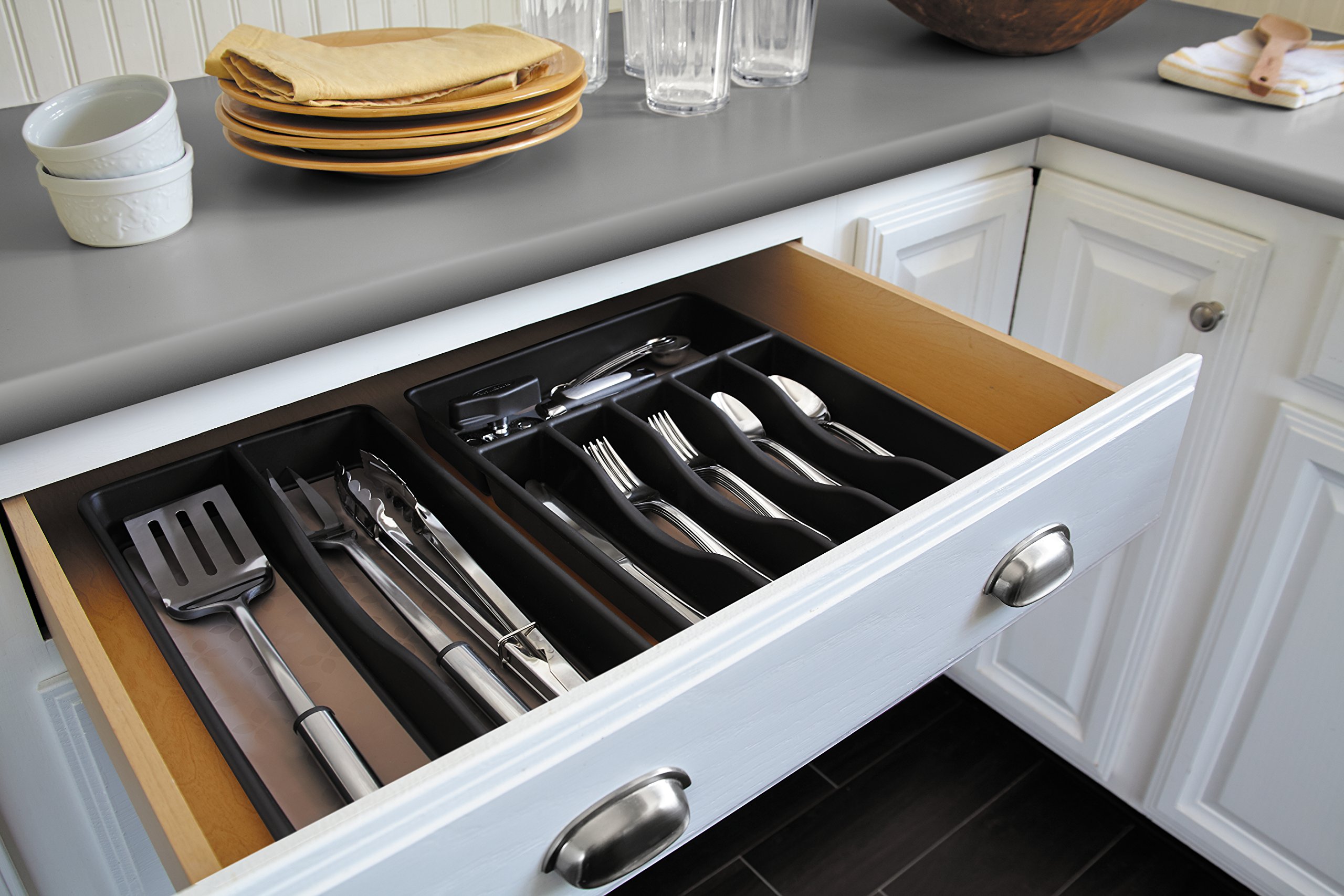 Silverware Organizer Rubbermaid No-Slip Utensil Tray Large