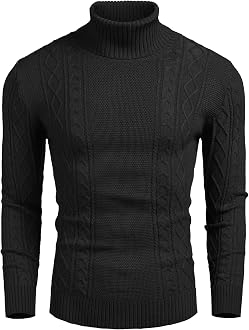 Slim Fit Cable Knit Pullover Sweaters 