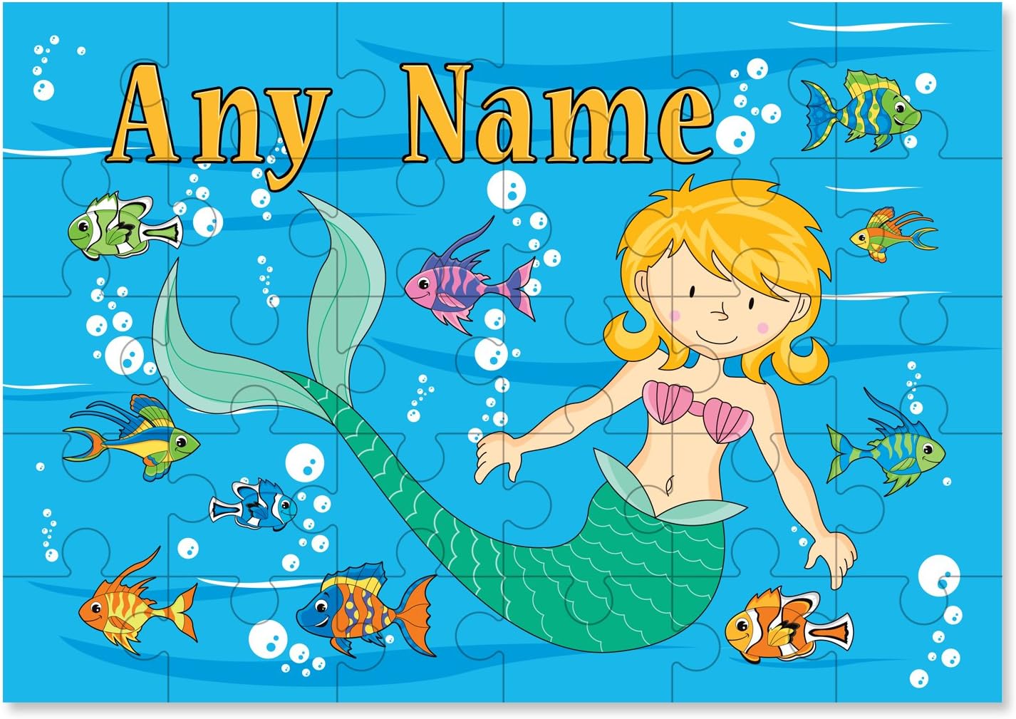 Little Giant Kids Personalised Mermaid Wooden 30 Piece Jigsaw Puzzle