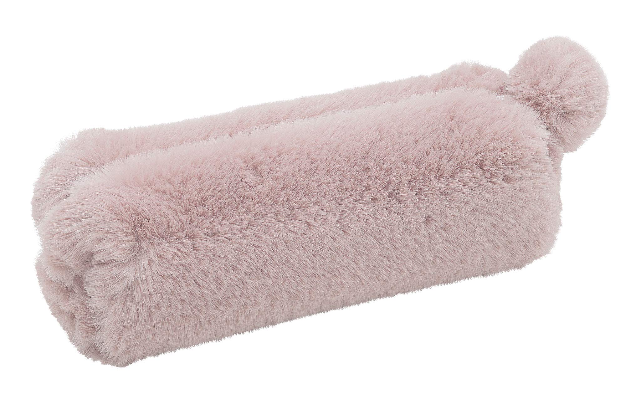 WEDO Fluffy 24274009 Pencil Case with Fur Ball Pendant Polyester Plush pink