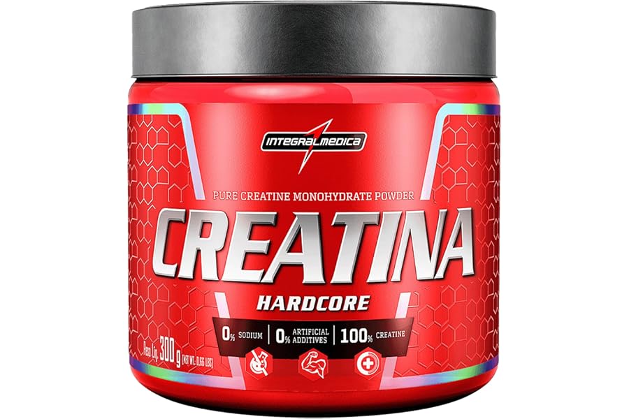 Integralmedica Creatina em Pó Hardcore 100% Pura e Monohidratada 300g | Auxilia no ganho de força