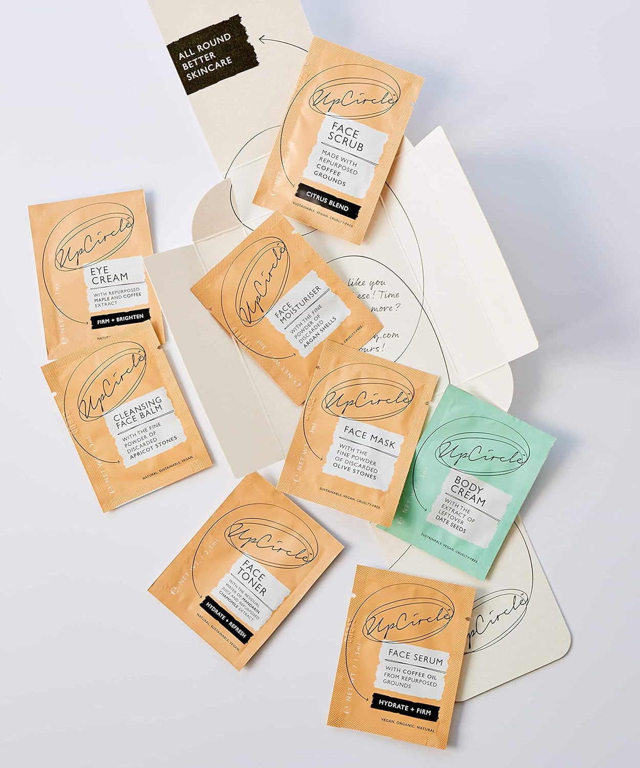 UpCircle The Pamper Kit, 18 Pieces, Sample Tester Pack Of Full Skincare, Hair Care + Body Range, Perfect Gift Idea