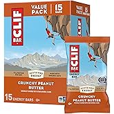 CLIF BAR Protein Energy Bars, Crunchy Peanut Butter, 15ct | 11g Protein, Made with Organic Oats, Non-GMO, Plant-Based, No High Fructose Corn Syrup