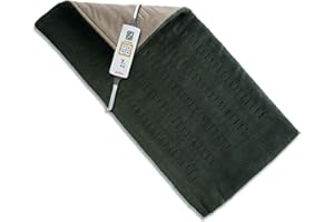 Sunbeam XL Heating Pad for Back Neck and Shoulder Pain Relief Auto Shut Off 6 Heat Settings Extra Large 12 x 24 Green Ideal for Muscle Aches and Arthritis Pain