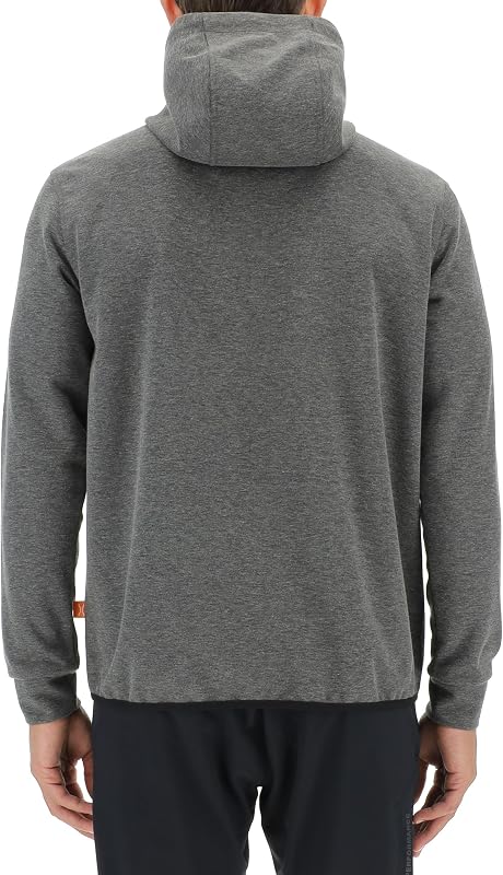 O102620-G419 XP MAN HOODED TECH SWEAT JACKET W/Kangaroo Pocket JX22A Dark Grey Mel/Black S