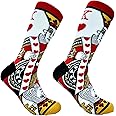 Crazy Dog T-Shirts Men's King Of Hearts Socks Funny Cool Vintage Playing Cards Novelty Footwear