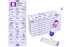 Power Mop Pads Refills Disposable for PowerMop 8 Count- EXEGO Wet Dry Pads Power Mop Wood Refills - Multi-Surface Wood Floor Pads Household Replacement Mop Pads for Floor Cleaning