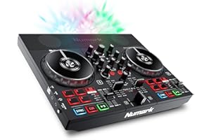 Numark Party Mix Live DJ Controller with Speakers, Lights, 2 Decks, Mixer, Audio Interface and Serato Lite