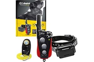 Dogtra IQ Plus+ 1-Dog Remote Training Collar - 400 Yard Range, Waterproof, Rechargeable, Static, Vibration - Includes PetsTEK Dog Training Clicker
