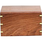 Wooden Urn Box for Adult Ashes | Wood Cremation urns for Large Ashes |Handmade urns | Male and Female Urn with Bottom Opening System