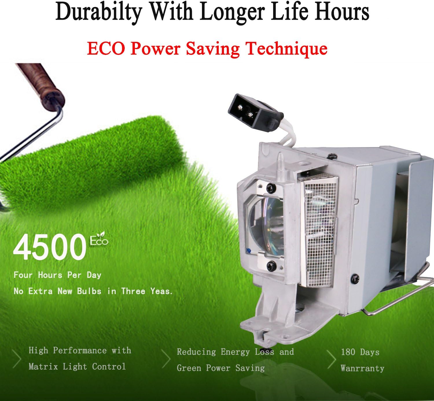 EWO'S BL-FP190E/SP.8VH01GC01 Projector Lamp Bulb for Optoma HD141X HD26 GT1080 W316 DH1009 H182X S316 X316 GT1080darbee Lamp Bulb Replacement: Office Products