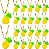 KeeStar 24 Pack Pineapple Necklace Party Favors for Hawaiian Luau Aloha Baby Shower, Fruit Themed Birthday Party, School Carnival Rewards, Photography Props, Home Decorations, Classroom Prize
