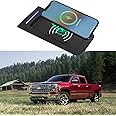 Xipoo Car Wireless Charger Compatible with 2007-2014 Chevy Silverado Wireless Charger Tray Pad Replacement for 2007-2014 Chevy Silverado GMC Sierra Accessories (Fit Center Console, 2007-2014)