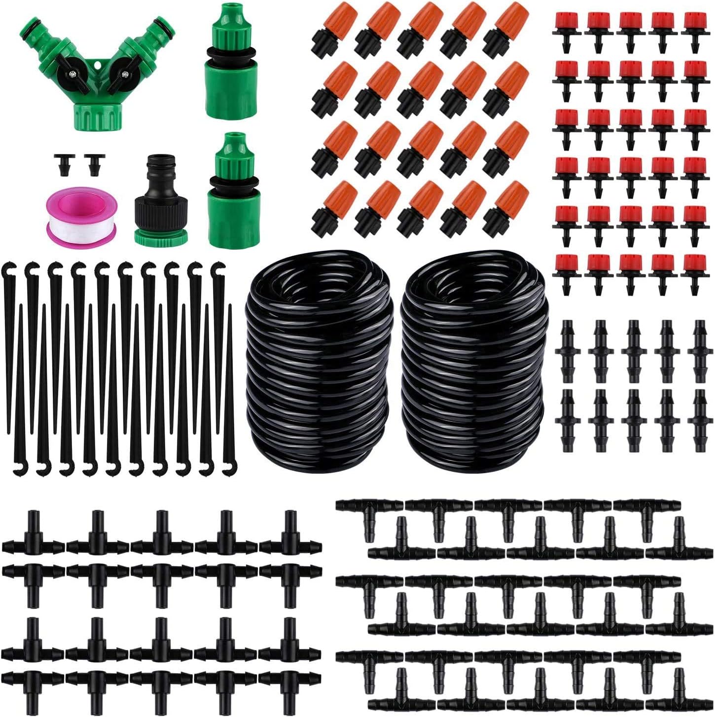 Emooqi Drip Irrigation Kit 149 Pcs Irrigation System Garden Automatic Irrigation Micro Flow Drip Watering Irrigation Kits System Plant Garden Hose Watering Kits For Greenhouse Flower Bed Lawn 30m Amazon Co Uk Garden Outdoors