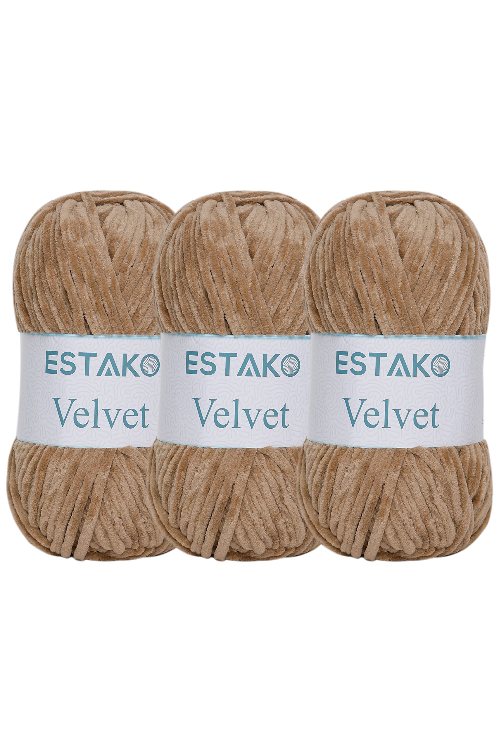 Estako Velvet (3- Skeins Pack) Chenille Blanket