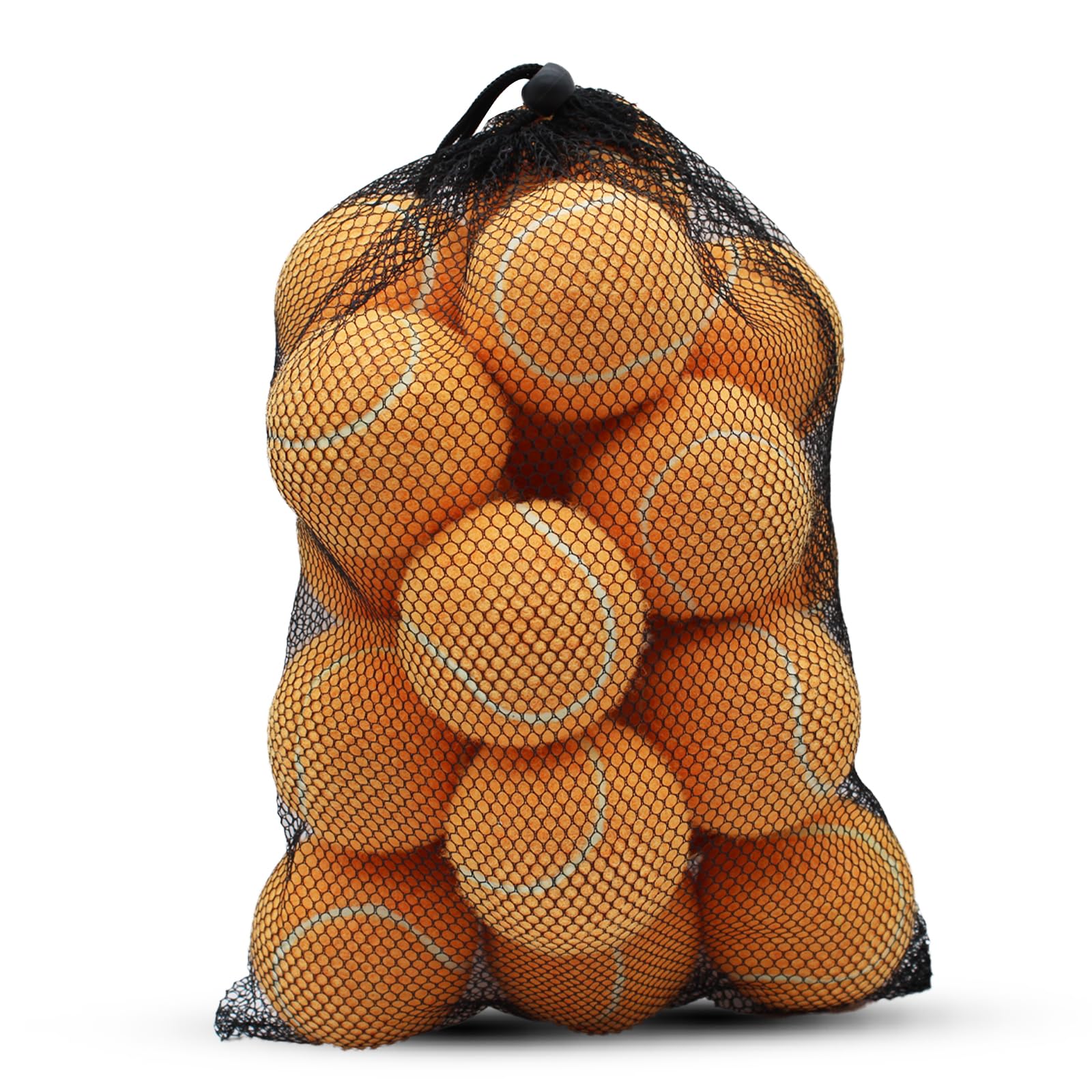 SHYUJAJIE Tennis Balls, 20 Pack Training Tennis Balls,High Elasticity Practice Tennis for Beginner, Exercise Playing Balls for Pet Dog (Light Orange)