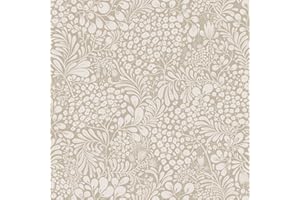 Heroad Brand Boho Floral Peel and Stick Wallpaper Beige Wildflower Contact Paper Self Adhesive Contact Paper for Cabinets Waterproof Removable Wallpaper Decoration Wall Paper for Walls 16.1''x78.7''