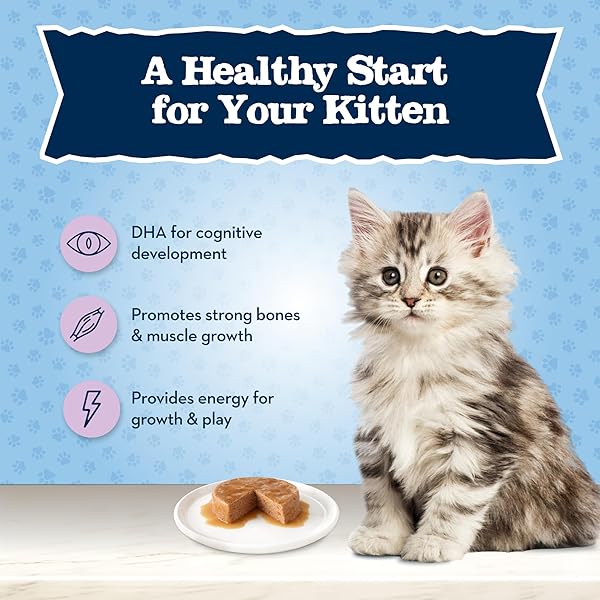 BLUE BUFFALO BABY BLUE NATURAL KITTEN DRY CAT FOOD, HEALTHY GROWTH FORMULA WITH DHA, CHICKEN AND BROWN RICE RECIPE, 2-LB BAG