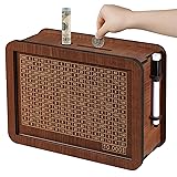 Cash Vault Wooden Savings Box, Piggy Bank for