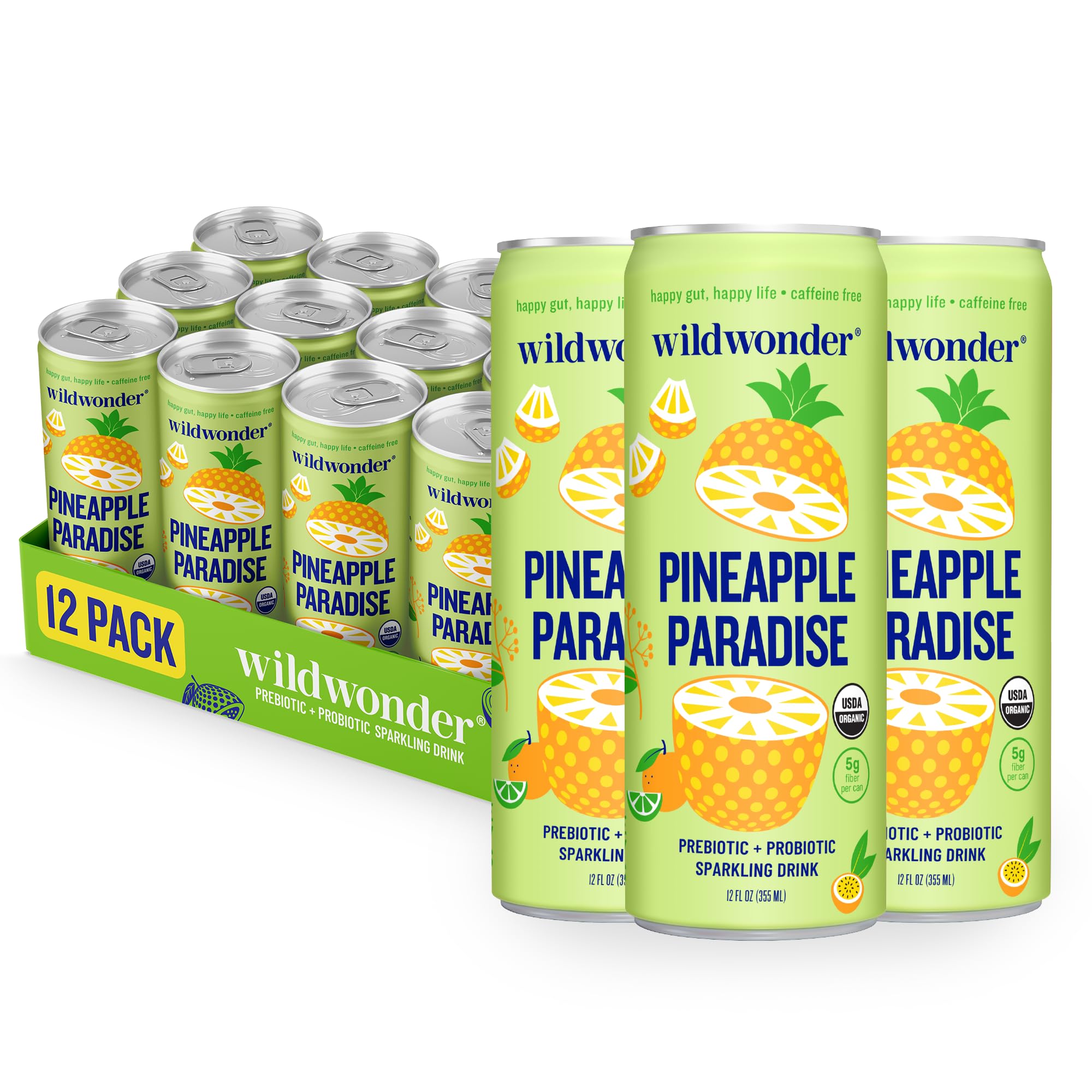 wildwonder Sparkling Probiotic Drink 12pk, For Gut