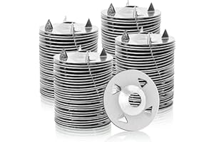 KAWENDE (100 Pcs) Washers for Foam Board Installation,1-1/10in Galvanized Steel Fasteners Washers for Fixing Foam Board,Kerdi Board,Plaster Board,Fender,Insulation Board,Wedi Board,Metal Roofing Panels.