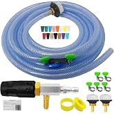 Adjustable Long Range Downstream Injection Nozzle Kit 2-2.5 GPM, Pressure Washer Spray Nozzle, Spray Nozzle Pressure Washer with 1/4" Quick Connect/15FT Hose/Shut-off Valve/Filter.2000 to 3000 PSI.