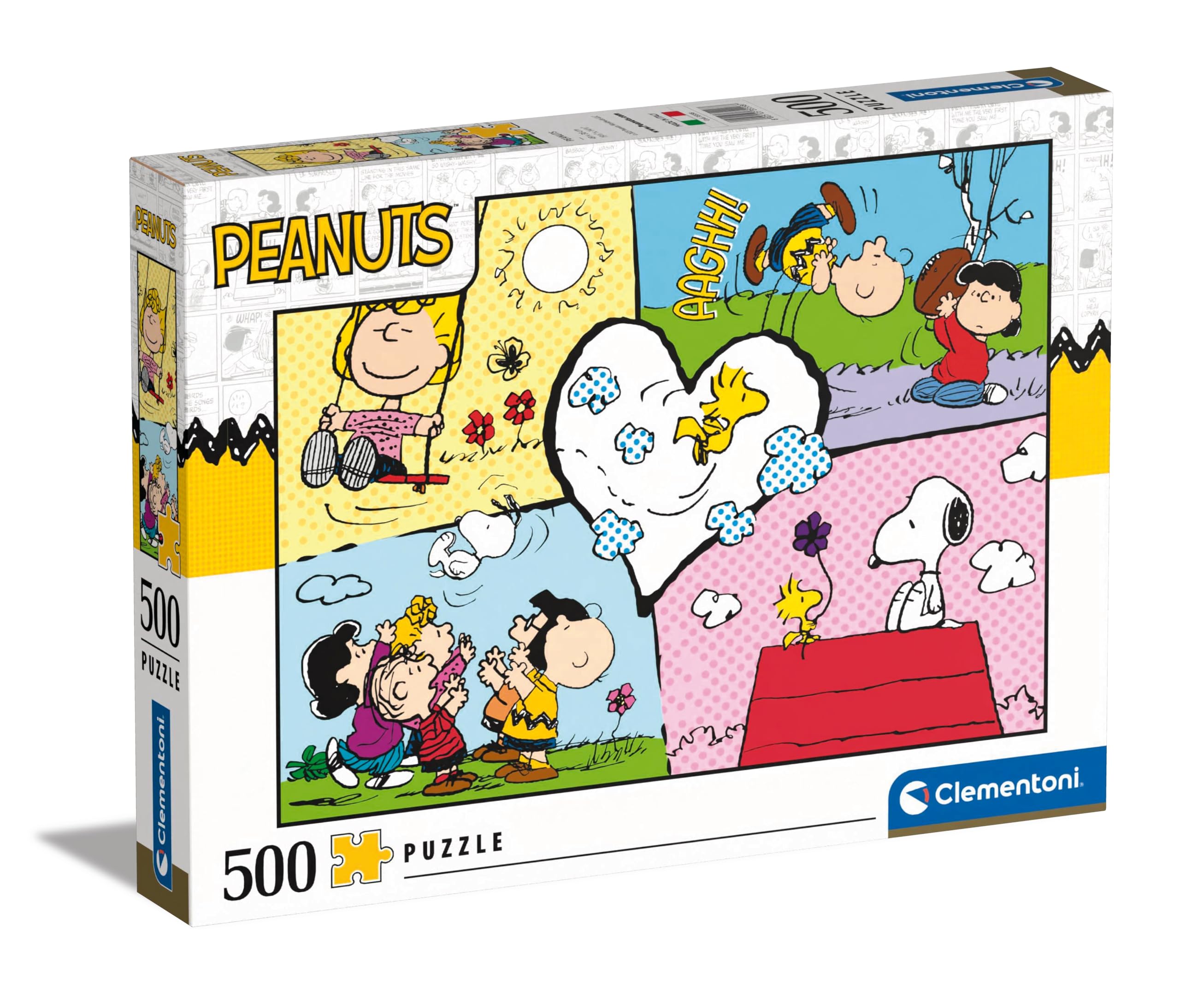 Clementoni - 35558 - Puzzle Peanuts - Jigsaw Puzzle 500 Pieces, Jigsaw Puzzle For Adults, Comic Puzzle - Made In Italy