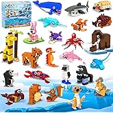 HOGOKIDS 24 Pack Valentines Party Favors for Kids – 1000 PCS Mini Animals Building Block Toy Set for Valentines Day Goodie Bag Stuffers Classroom Prizes Birthday Gifts for Kids Ages 6+
