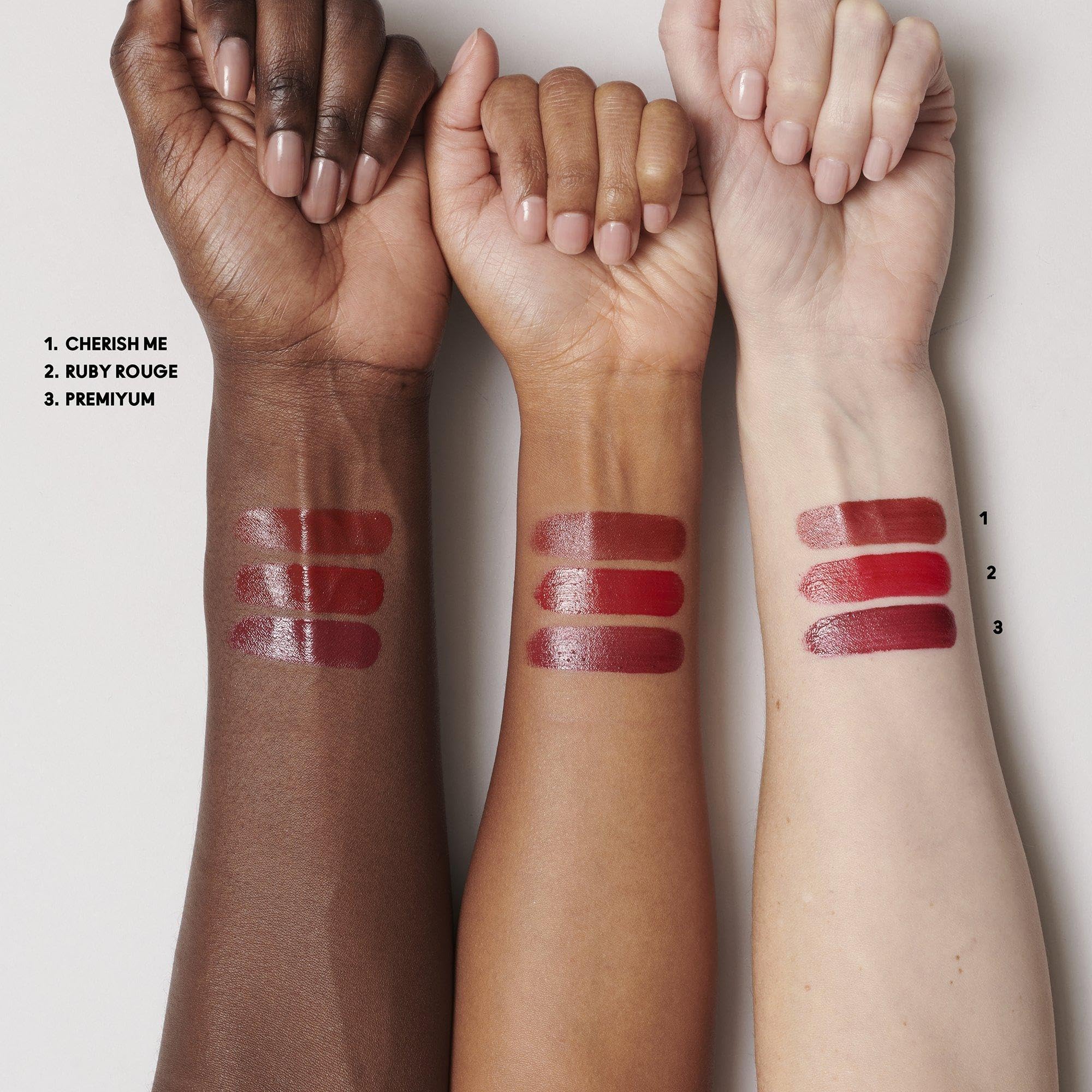 MAC Everyday Luxury Mini Lustreglass Lipstick Trio, Red, 3 Piece Set