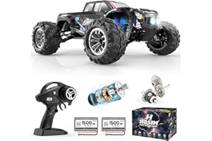 Hosim RC Cars, 1:10 Scale 48+ KMH Remote Control Car for Adults Boys, 4X4 Off-Road RC Truck with Headlights, All Terrains Waterproof Hobby Grade Large Fast Racing Toy Gift Monster Trucks