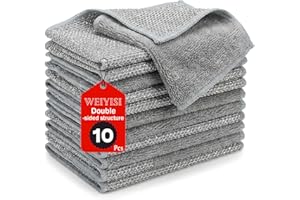 10 Pcs Double Layer Stainless Steel Scrubber Wire Dishcloth, Non-Scratch Multi-Purpose Cleaning Cloths - Reusable Metal Mesh 
