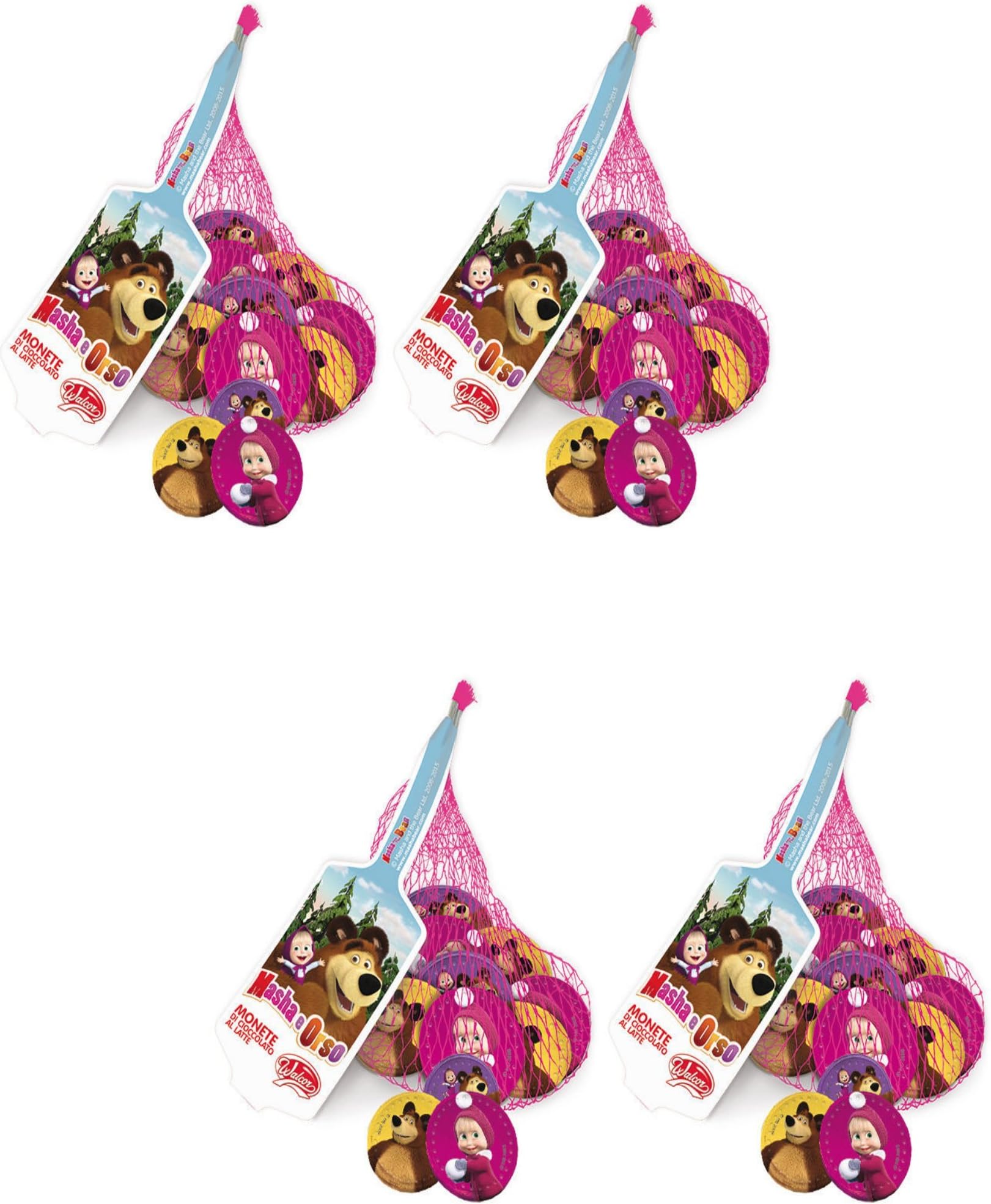 Walcor: Chocolate Money Masha e Orso 45g Packages (Pack of 4) [ Italian Import ]